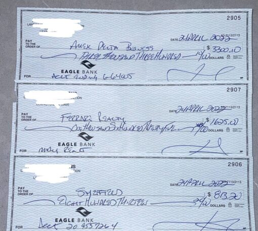 EAGLE BANK DEPOSIT CHECK | $2000 – $5000