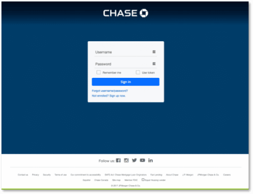 Chase Bank Scampage + Admin panel