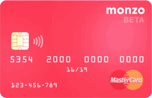 UK MONZO PREPAID MASTERCARD [CREDIT] | £5000